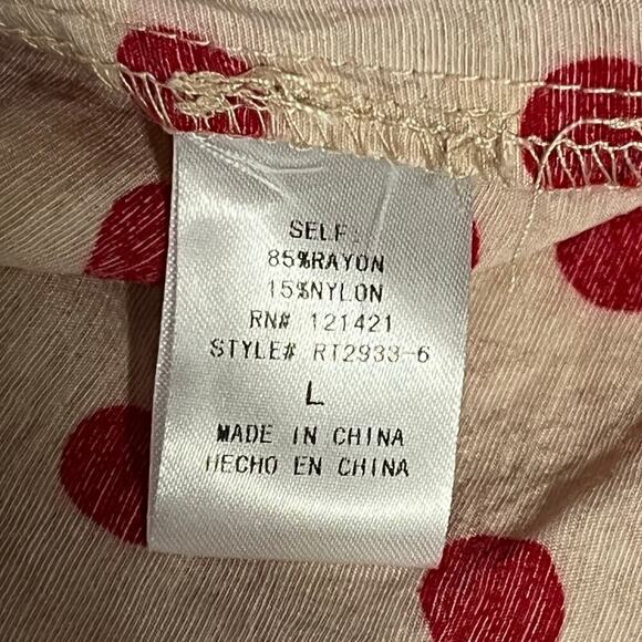 Ellison Womens Polka Dot Tassel Blouse Size Large - Picture 7 of 12